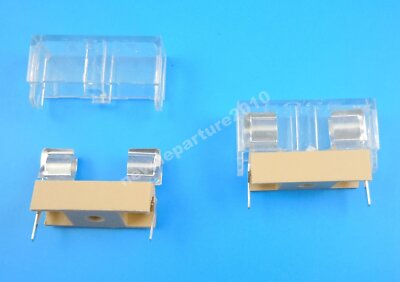 10Pcs New Panel Mount PCB Fuse Holder Case With Cover For 5x20mm Fuse #E10