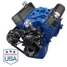 Black Small Block Ford 289-302 Alternator Bracket - Electric Water Pump Sbf Ewp