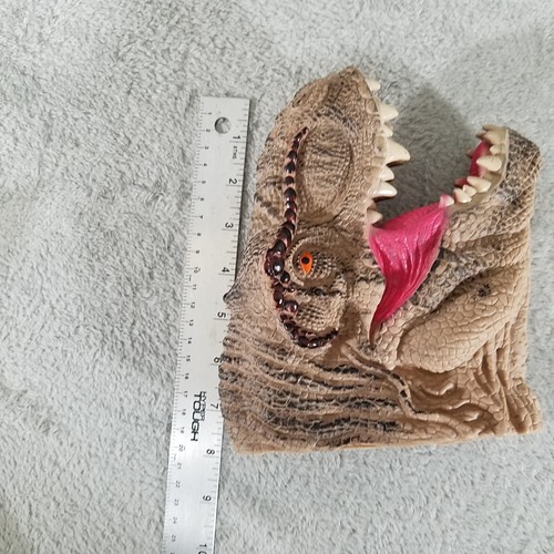 Títere de mano cabeza de dinosaurio Tyrannosaurus Rex T-Rex plástico realista flexible - Imagen 6 de 6