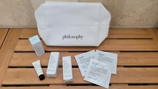 3X Philosophy Smooth Glow Multi Tasking Moisturizer 7ml + samples/pouch NIB T/S