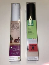 2 New CRICUT Cuttables COTTON and RAVEN (BLACK) ADHESIVE BACKED VINYL 4 Sheets