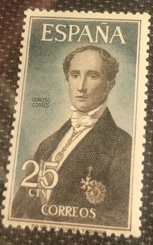 Spanish Stamp, Celebrities Of The Past. 1965 Donoso Cortés - 第 1/2 張圖片