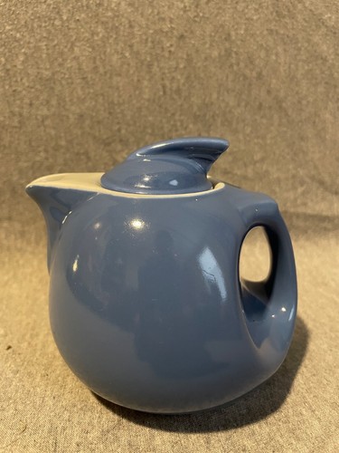 Vintage Hall Cadet Blue Streamline Teapot with Sundial Lid 3.75" - Picture 12 of 13
