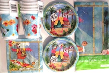 FLAMINGO FUN - Birthday Party Supply Set Pack Kit w/ 16oz Plastic Cups