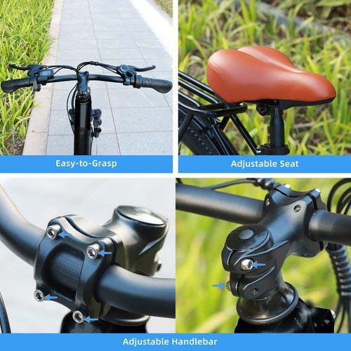 750W Ebike 26" Electric Bike Bicycle 25Mph CommuterTire Mountain Bikes Adults - Picture 8 of 8