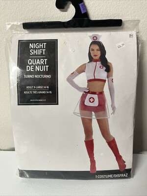 NWOT Adult Night Shift Nurse Costume Cosplay Dress Up Sexy