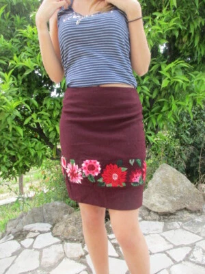 Jupe occasion femme Kenzo violet Taille 34 comme neuve - Photo 1/4