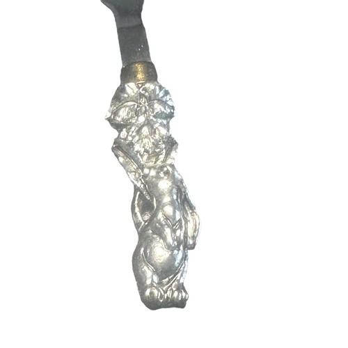 Arthurs Court Aluminum Baby Bowl and Spoon Rabbit Easter - Picture 4 of 9