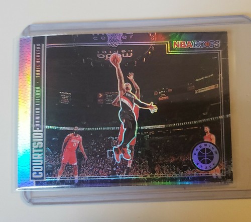 DAMIAN LILLARD 2019-20 NBA HOOPS PREMIUM STOCK #6 COURTSIDE SILVER HOLO PRIZM SP - Picture 2 of 12