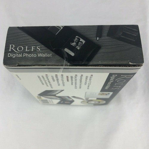 Rolfs Digital Photo Wallet 1.5" LCD Screen Leather Flat Fold USB 2008 $60 NIB - Picture 11 of 12