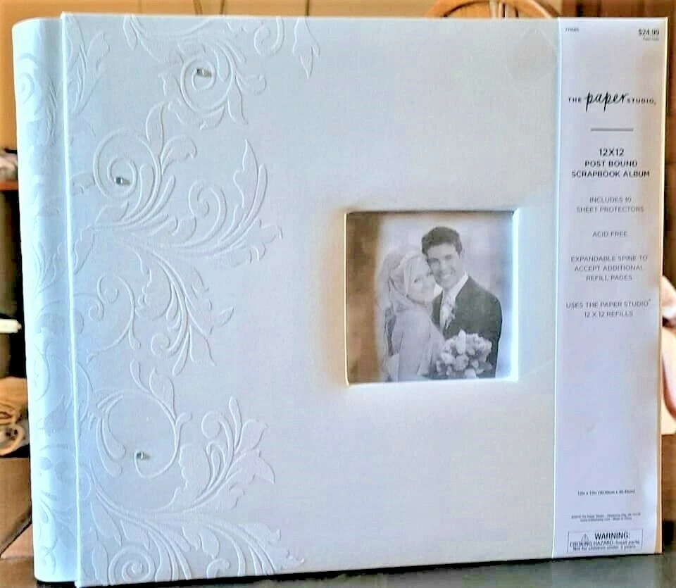 12x12 Inch Scrapbook Photo Album Wedding Guest book with 216 Photo