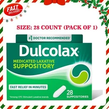 Stimulant Laxative Suppositories, 10mg, 28 Count, Effective Constipation Relief
