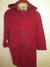 Genuine Vintage Burberry Prorsum Red Wool Duffle Duffel Coat Uk 16 S Euro 44 S