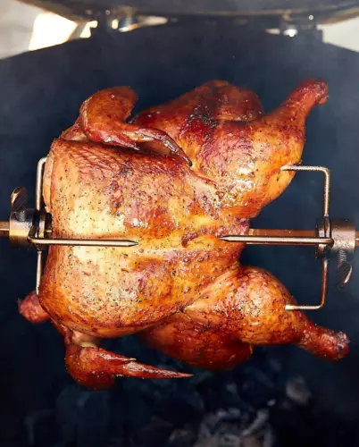 Sonoma 27" Universal Rotisserie BBQ Grill Kit for Chicken Beef Pork Huayi Motor