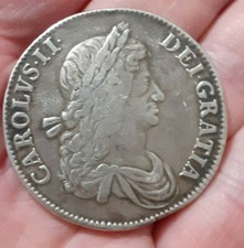 CHARLES II   1663 Silver CROWN 5/-   Super Example  ANNO REGNI XV