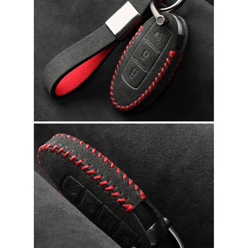 Full Suede Covered Key Fob Remote Protector Holder Cover Case For Infiniti QX60 - Picture 8 of 10