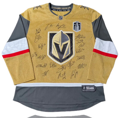 Jonathan Marchessault Mark Stone Adin Hill Signed Jersey +17 PSA