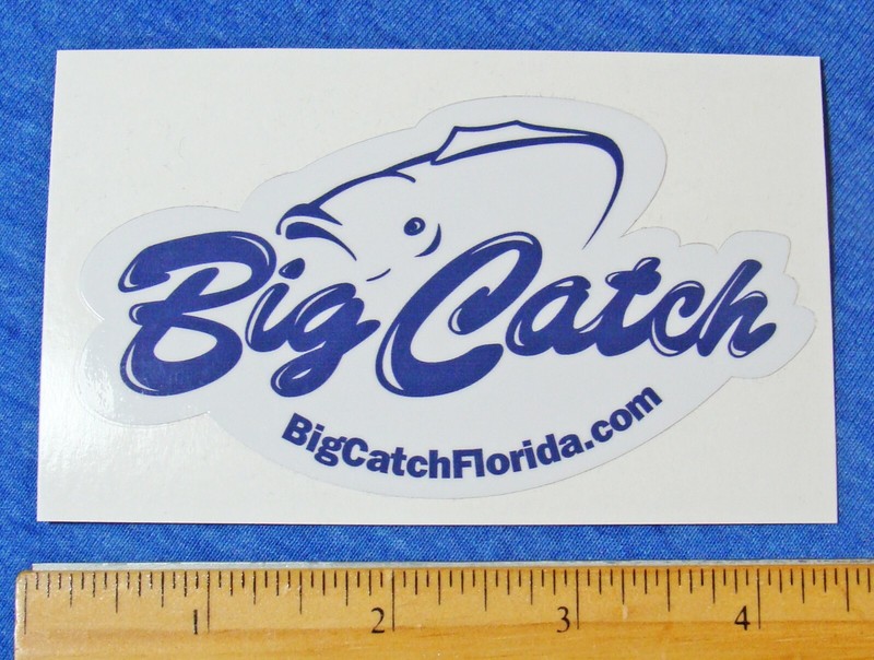 Big Catch Fish Fishing Award Sticker Decal Florida BigCatchFlorida Bass Kids