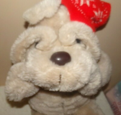 Vintage 1984 Target Kris Krinkles Christmas Plush Shar Pei Brown Puppy Dog 20 eBay
