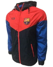 Licensed FC Barcelona Hooded Windbreaker - HKY Sportswear - Rain Jacket