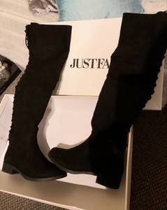 long black velvet boots