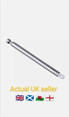 7 Section 11-41cm Telescopic Aerial Antenna For TV Radio DAB AM/FM Replacement T