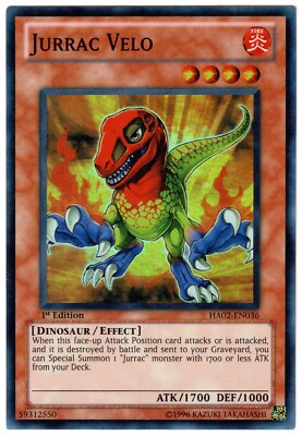 Yu-Gi-Oh! Jurrac Velo HA02-EN036 Hidden Arsenal 2 Super Rare NM 1st Edition