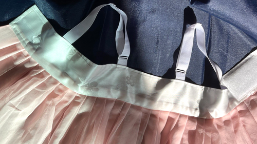 Größe 2 Koreanisches Trachtenkleid Hanbok Set mit Hut & Band für Mädchen 1. Geburtstag - Bild 15 von 24