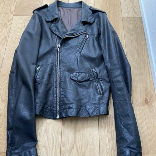 jacket 09SS Rick Owens W Riders leather used men's with Stick tag - Afbeelding 1 van 4