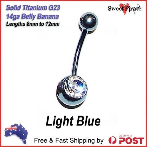 Titanium G23 Solid Banana 14ga Body Piercing Jewellery Bar Ring Belly Navel - 第 10/24 張圖片