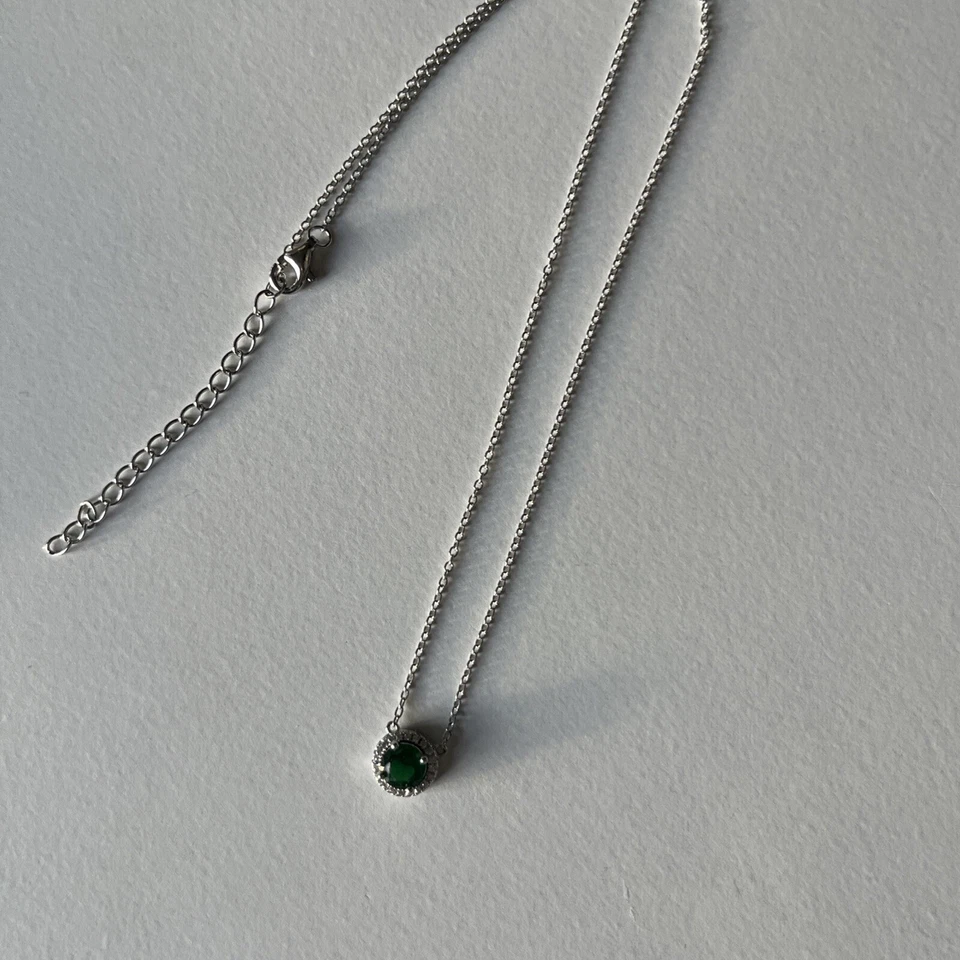 Collar de plata de ley con diamantes simulados Epiphany Diamonique  Foto 4 de 4