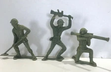 Lot of 3 Vintage Tim-Mee Toy Soldiers 