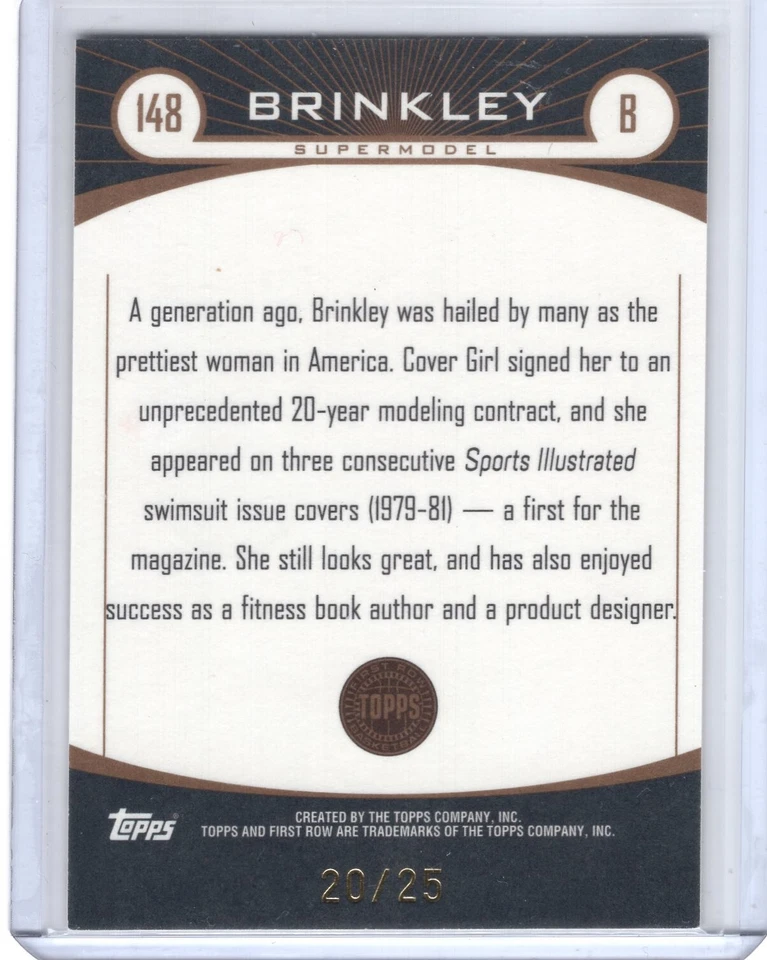 2005-06 Topps First Row Sepia Parallel #148 Christie Brinkley 20/25 - Image 2 of 2