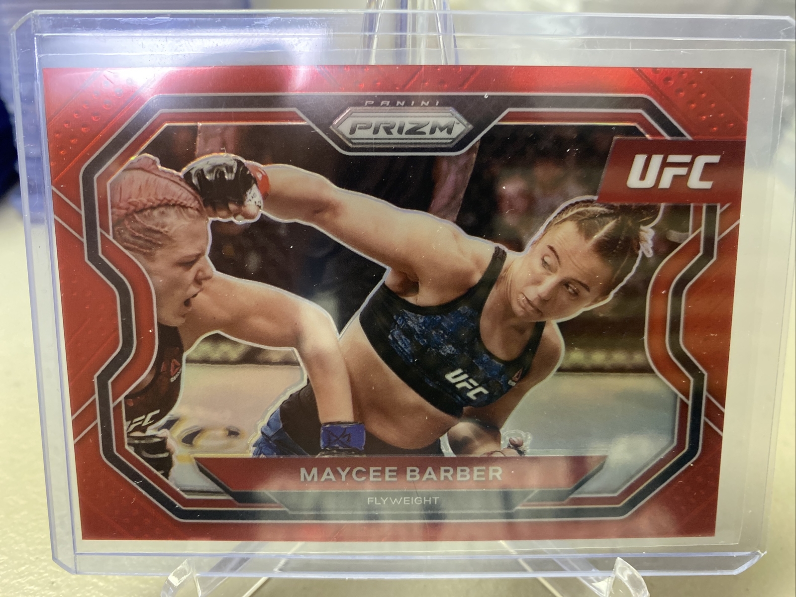 Maycee Barber 2021 Panini Prizm UFC Red Refractor Card 37/275 #163