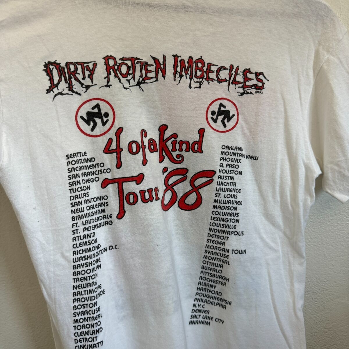 Vintage Dirty Rotten Imbeciles DRI 4 Of A Kind Tour 1988 Vintage Dirty Rotten Imbeciles DRI 4 Of A Kind Tour 1988