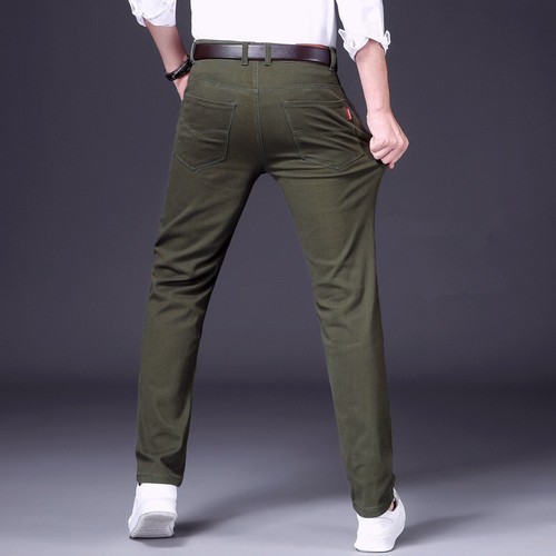 Mens Chino Trousers Slim Fit Chinos Casual Cotton Stretch Cargo Pants Work Jeans - Picture 12 of 30