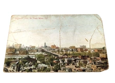 Antique 1912 Birds Eye View Art Piece Post Card 251 St. Paul Minnesota #1C
