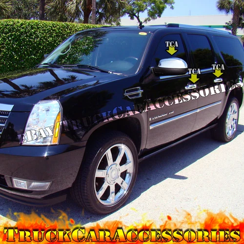 For Silverado Suburban Tahoe Sierra Yukon 2007-11 12 13 Chrome Cover Mirror+Door