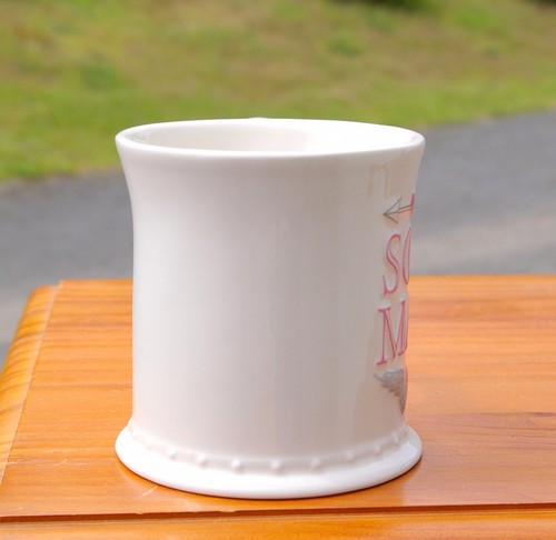 Soul Mate Pink Hearts Arrow Wings 12oz Valentine Coffee Mug by Russ Berrie - Picture 6 of 8