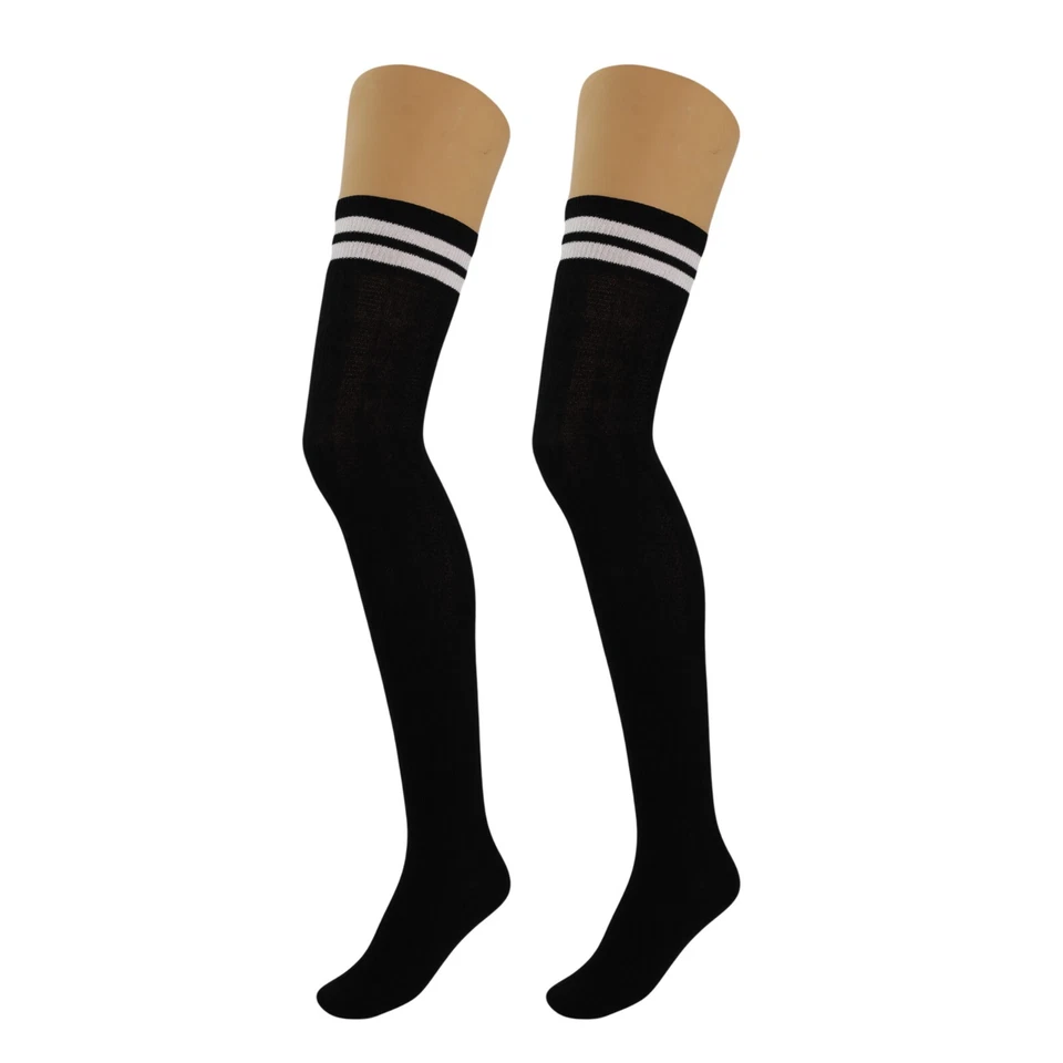 1 Pair Over Knee Thigh High Knitted Socks for Women Warm Stocking Long Boot Sock - Image 2 of 4
