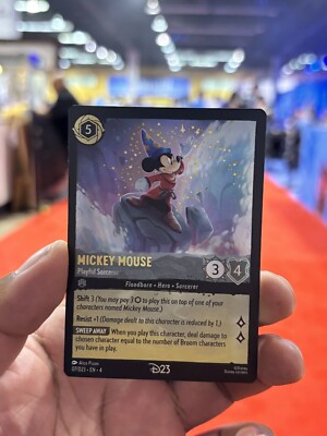 Disney D23 Expo Lorcana Promo Set Mickey Mouse Playful Sorcerer Card ...