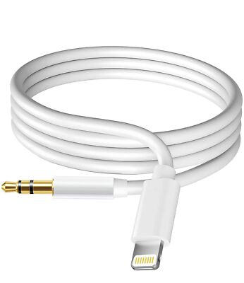 Cable adaptador de conector de audio de 3.5 mm para iPhone a altavoz estéreo