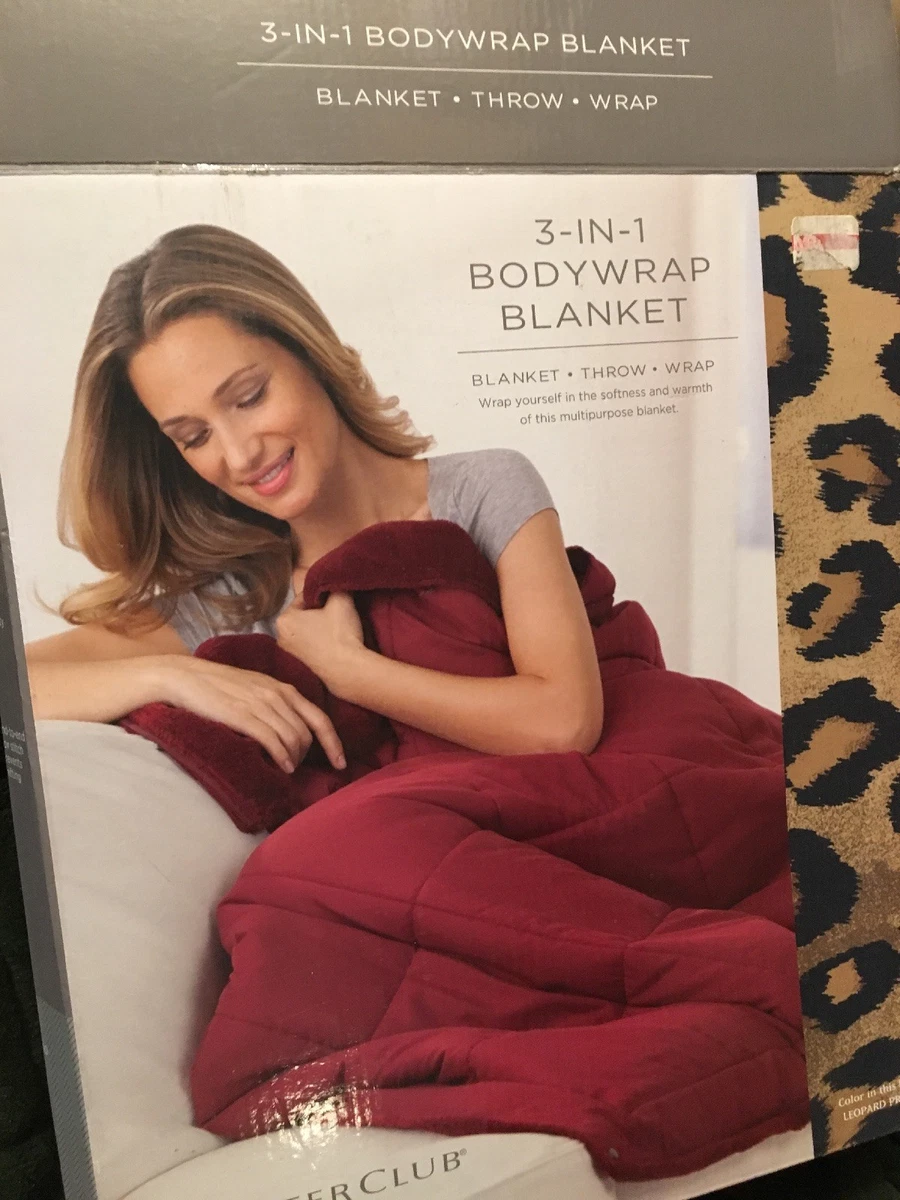 CHARTER CLUB 3 IN 1 BodyWrap Blanket LEOPARD PRINT Brand New in the Box