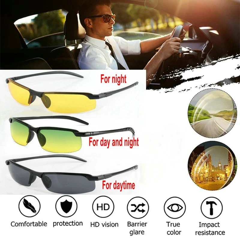 Night Driving Glasses HD Anti Glare Vision Yellow Lens 3Pack Sunglasses Cycling