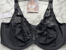 MARKS&SPENCER Fabulous Black Floral Mesh Underwired Full Cup Bra 42J New