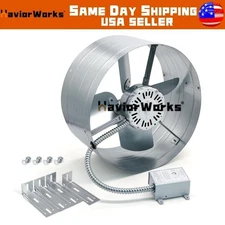 15 Inch Gable Mount Fan with Adjustable Thermostat 1300 CFM Attic Exhaust Fan US