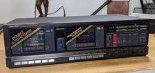 Vintage Sharp Stereo Cassette Deck RT-W800 Dolby Record   Heads Worn AS/IS