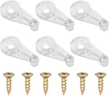 50 Pack Glass Retainer Clips 5mm Cabinet Window Screen Clear 