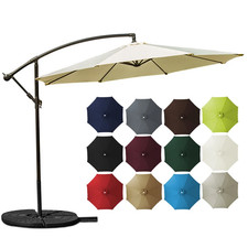 Garden Parasol Outdoor Hanging Sun Shade Banana Umbrella Cantilever Without Base