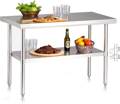 Stainless Steel Worktable 24'' X 48'' Kitchen Food Prep Grill Work Table Heavy Dut